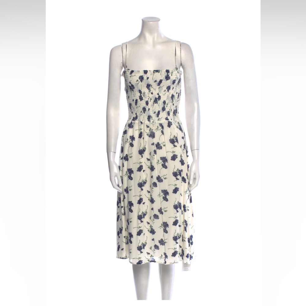 Reformation floral smocked midi dress